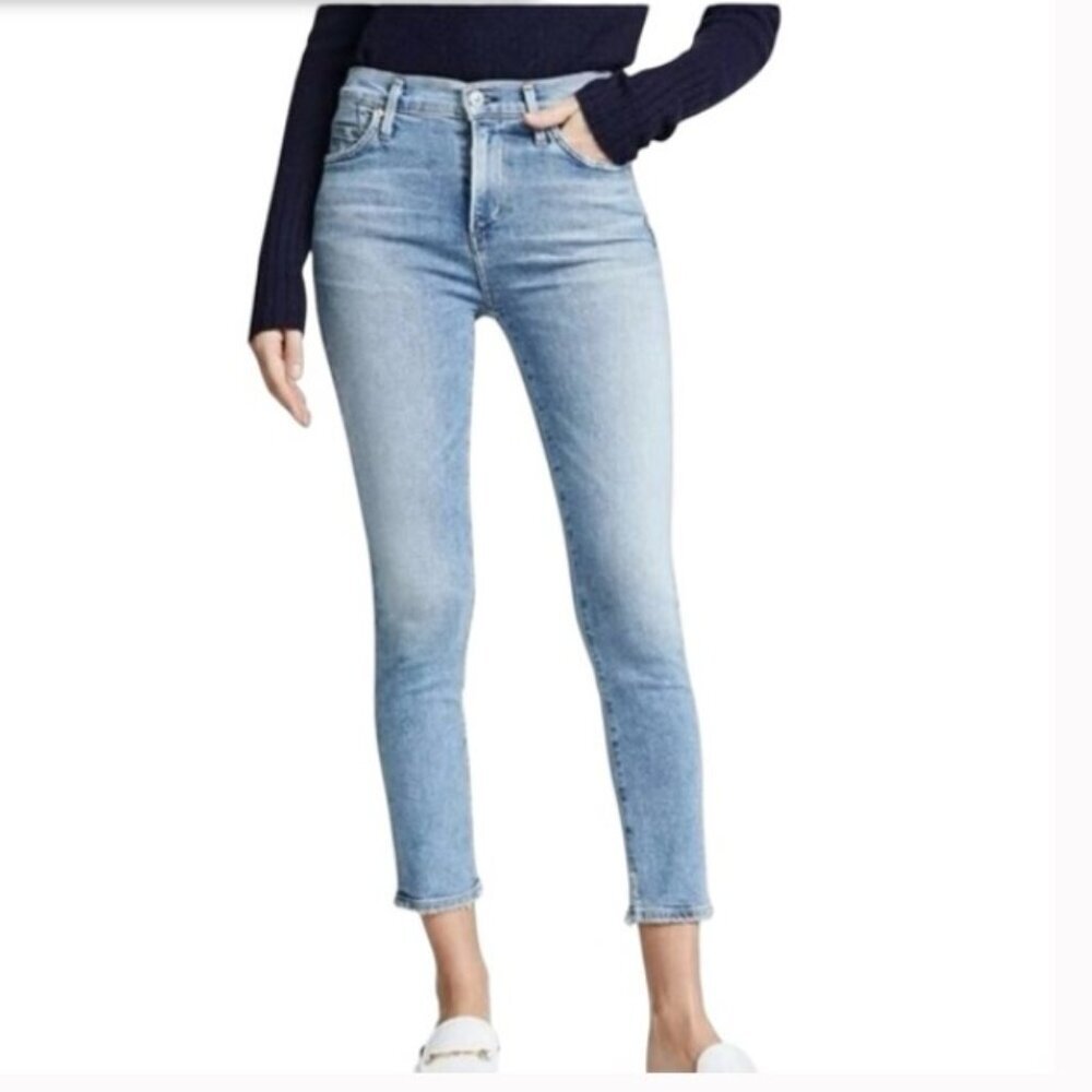 Citizens Of Humanity Light Wash Skinny Rocket Crop Jeans